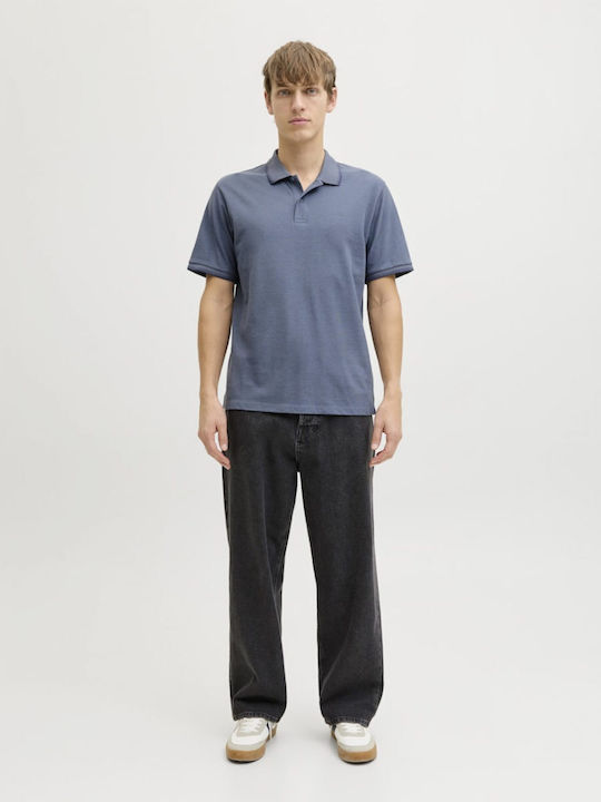 Polo Bluza Tricou Cu Mânecă Scurtă Albastră