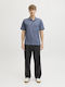 Polo Bluza Tricou Cu Mânecă Scurtă Albastră