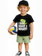 Kinderbekleidungssets mit Sommer Shorts 2 Stück Grün/Schwarz