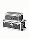 Vevor Metal Storage Box with Wheels and Lid Grey 2 Pieces