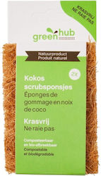 Hard Kitchen Sponge Coconut Greenhub 2 Pieces