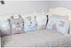 Baby Star Sugar Family Crib Bumper Standard Inside Silk Light Blue 40x200cm 7122S