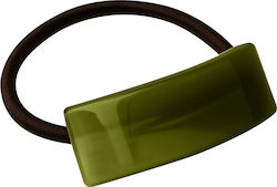 Casual Elastic Hair Curved Soft Pearlised Sober Green Sleeve