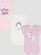 Minerva "little Baby" Set Bodysuits White 3 Pieces