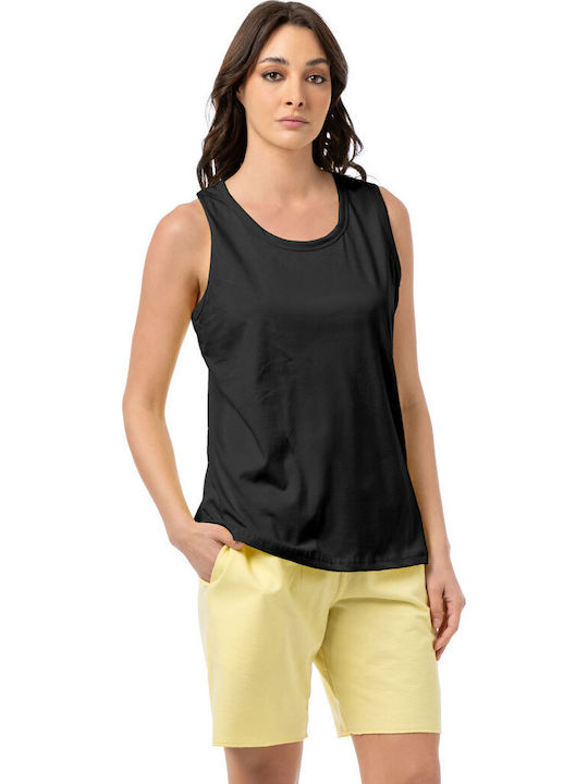 Bodymove Damen Bluse Baumwolle Schwarz
