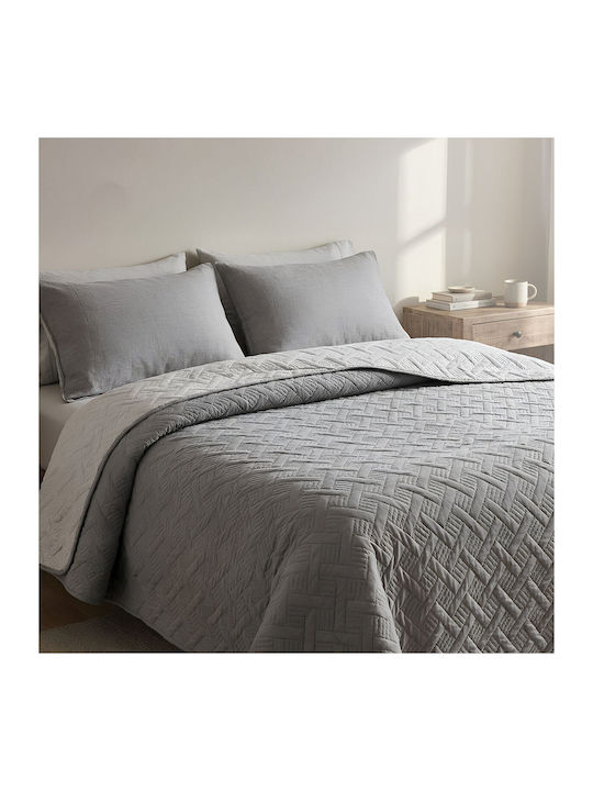 Kipper Flex Coverlet Double Microfiber Gray 220x240cm