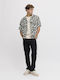 Short Sleeve Shirt in Wide Line Floral Olive 12290012 Beetle