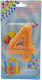 Neon Portocalii Lumânare Glitter Nr 4