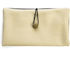 Rollit Tobacco Pouch Made of Beige Artificial Leather Handmade with Button 18x9.5cm