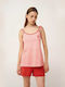 Vamp Sommer Baumwoll Babydoll Rot Aurora