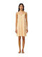 Vamp Summer Cotton Women's Nightgown Yellow Sun