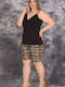 Lady Sommerliches Damen-Pyjama-Set Mehrfarbig