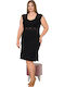 Lady Sommerliches Damen-Nachthemd Schwarz