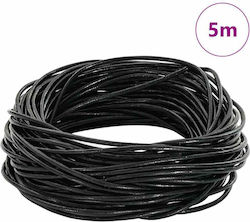 vidaxl Leder Schnürsenkel Schwarz Ø1 mm x 5 m L...