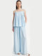 Women's High Rise Pantaloons with Rubber Band Baby Blue