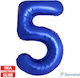 Balloon Number Jumbo Blue 86cm