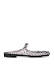 Damen Flache Schwarze Sandalen