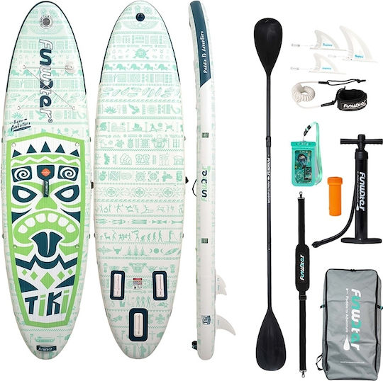 Funwater Φουσκωτή Σανίδα SUP με Μήκος 3.2m Πράσινη