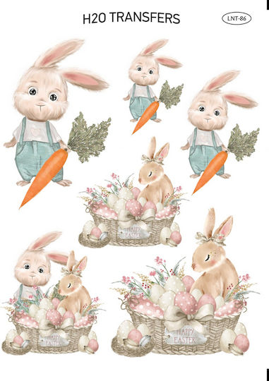 Easy Transfer Paper Bunny Carrots Lnt-86 25x35cm