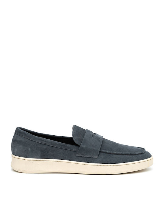 Suede Ανδρικά Loafers σε Μπλε Χρώμα