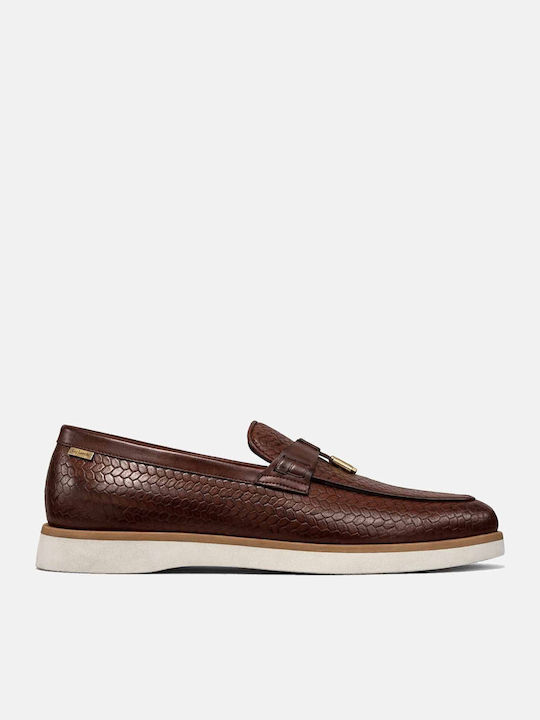 Δερμάτινα Ανδρικά Loafers σε Καφέ Χρώμα