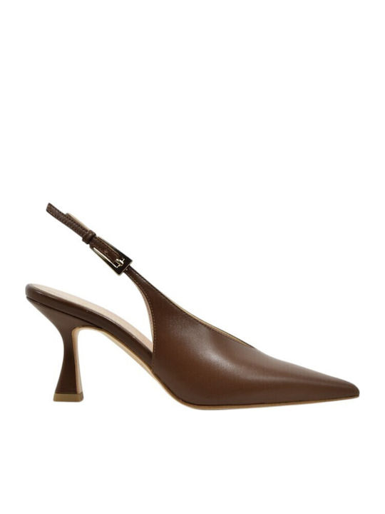 Fardoulis Leather Heels Brown