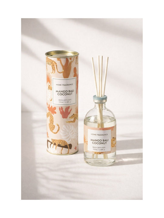 Home Fragrance Stick Perfume Mango Bali Coconut 100ml 6.5x6.5x18.5cm Pink Kaeming