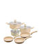 Raki Eco Set De Vase De Gătit Din Aluminiu Cu Acoperire Interioară Ceramică 6 Buc