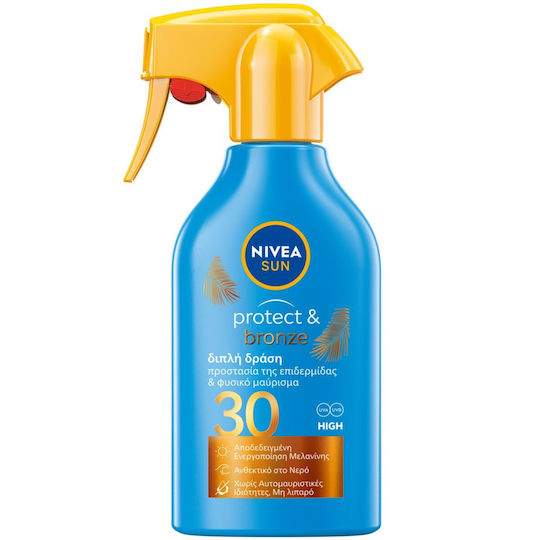 Nivea Sun Protect & Bronze Αντηλιακό Γαλάκτωμα Σώματος SPF30 με Χρώμα σε Spray 250ml