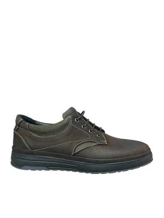 Leather Men's Casual Anatomic Brown Shoes AN-02943-2-6