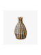 Phos & Gaia Dekorative Metallische Vase Dayana Schwarze Y50cm