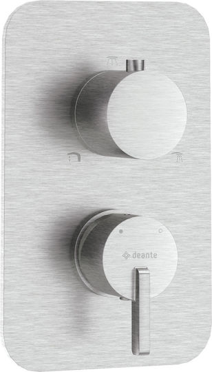 Deante Deante Eingebaute Wasserhähne Set Mixer & Mundstück für Dusche Grau 5907650832355