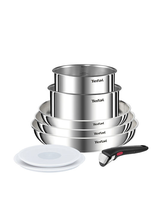 Tefal Tefal Kochgeschirr-Set aus Rostfreiem Stahl mit Antihaftbeschichtung 8-tlg