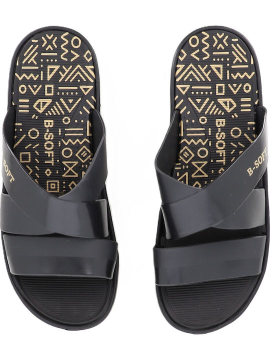 B-Soft Slides in Black Colour 220/8498-2_MAVRO
