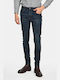 Herren Jeanshose Elastisches Slim Anwendung Marineblau