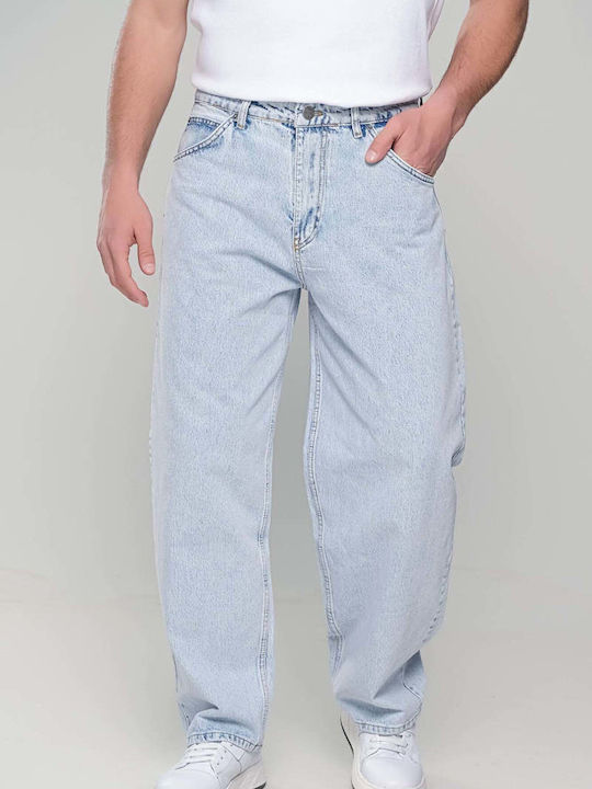 Jean Ανδρικό Παντελόνι Τζιν Ελαστικό με Loose Baggy Εφαρμογή Μπλε