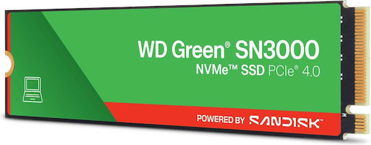 Western Digital Green SN3000 SSD 1TB τύπου M.2 με σύνδεση PCI Express 4.0 WDS100T4G1E-00CPS0 Bulk
