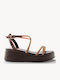 Кафяви Flatforms Глитер Ленти Анатомична Подметка
