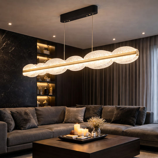 Alista Home Verstellbare Deckenleuchte Schwarz LED mit Natürliches Weiß Licht mit Kristallen