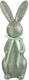 Plastic Rabbit Green Glitter 30cm