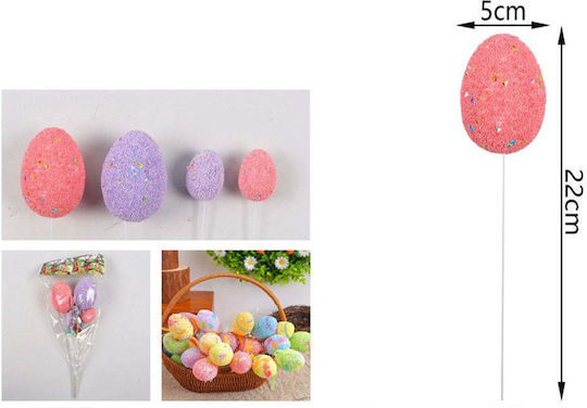 Osterdekorationen & Ornamente Set 22x5 cm Ei 4 Stück Glitter 2 Farben