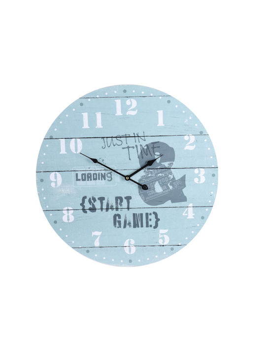 Excellent Houseware Wooden White Wall Clock Ø55cm