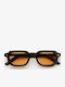 Gast Pai Unisex Sunglasses with Brown Tartaruga Horn-Rimmed Frame and Orange Lens 89735