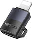 Otg Adapter Lightning To Micro-usb 480mbps 12w Aluminum Alloy Yesido Silver