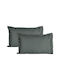 Kotonia Home Set Pillowcases with Envelope Cover Anthracite Gray 70x70cm