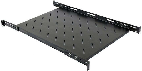 Stabilizator Raft Fix 1u Rack 19" Adâncime 500mm Dulap 800mm Urechi Fixare Susține Capacitate Mare Antistatic Oțel 1.2mm Negru "spsf-1u500he-bk-03"