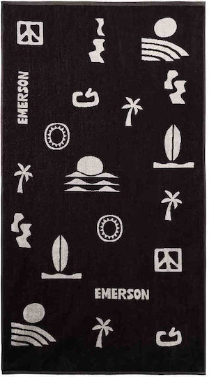 Emerson Πετσέτα Θαλάσσης Μαύρη 160x86εκ.