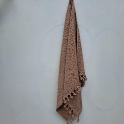 Noidinotte Strandtuch Baumwolle Rosa mit Franse...