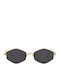 Pervedere Women's Sunglasses with Gold Metallic Frame and Gold Lens SM-7331 Gold Black
