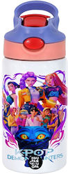 Kpop Demon Hunters Huntrix Sticlă Pentru Copii Termos Oțel Inoxidabil Cu Pai Siguranță Roz Mov 350ml Kpop Demon Hunters Huntrix Sticlă Pentru Copii Termos Oțel Inoxidabil Cu Pai Siguranță Roz Mov 350ml